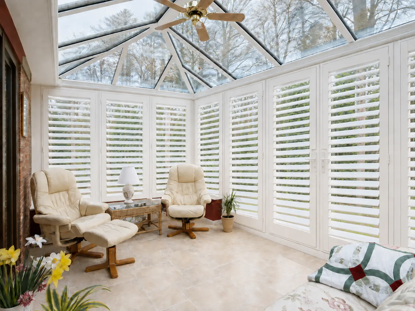 Conservatory plantation shutters