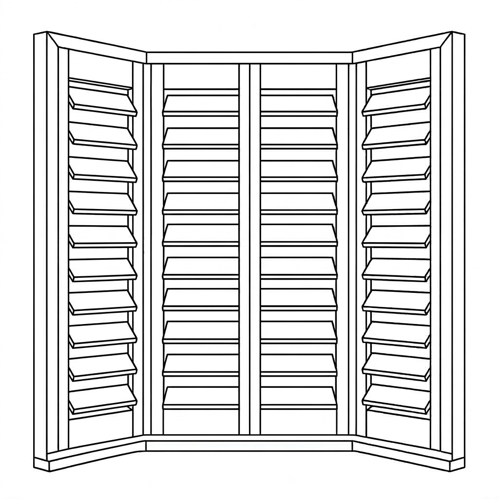 Bay window shutters