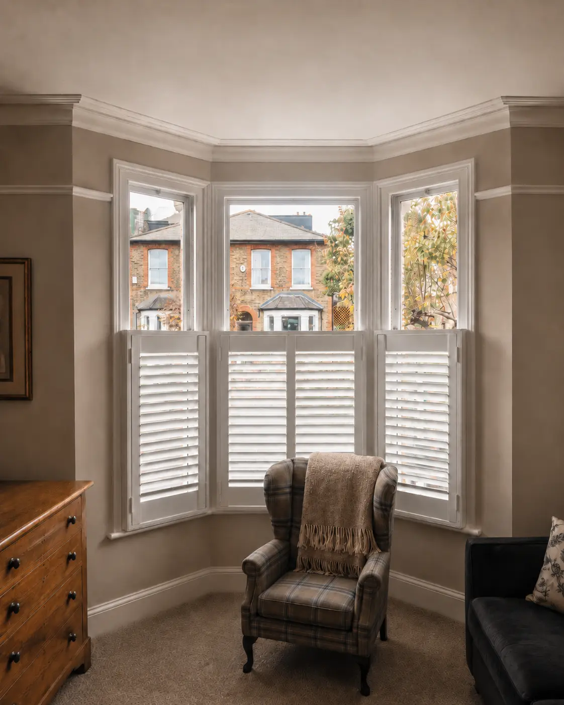 Cafe Style plantation shutters
