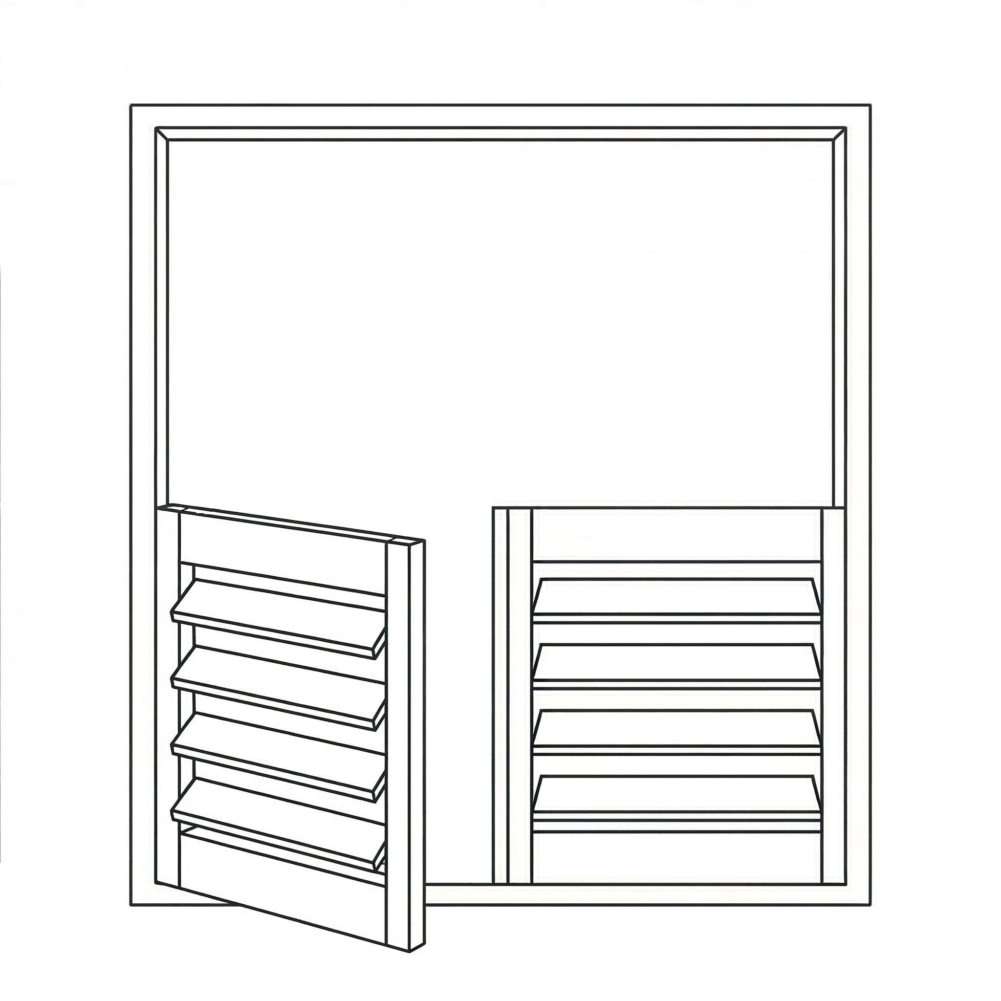 Cafe style shutters