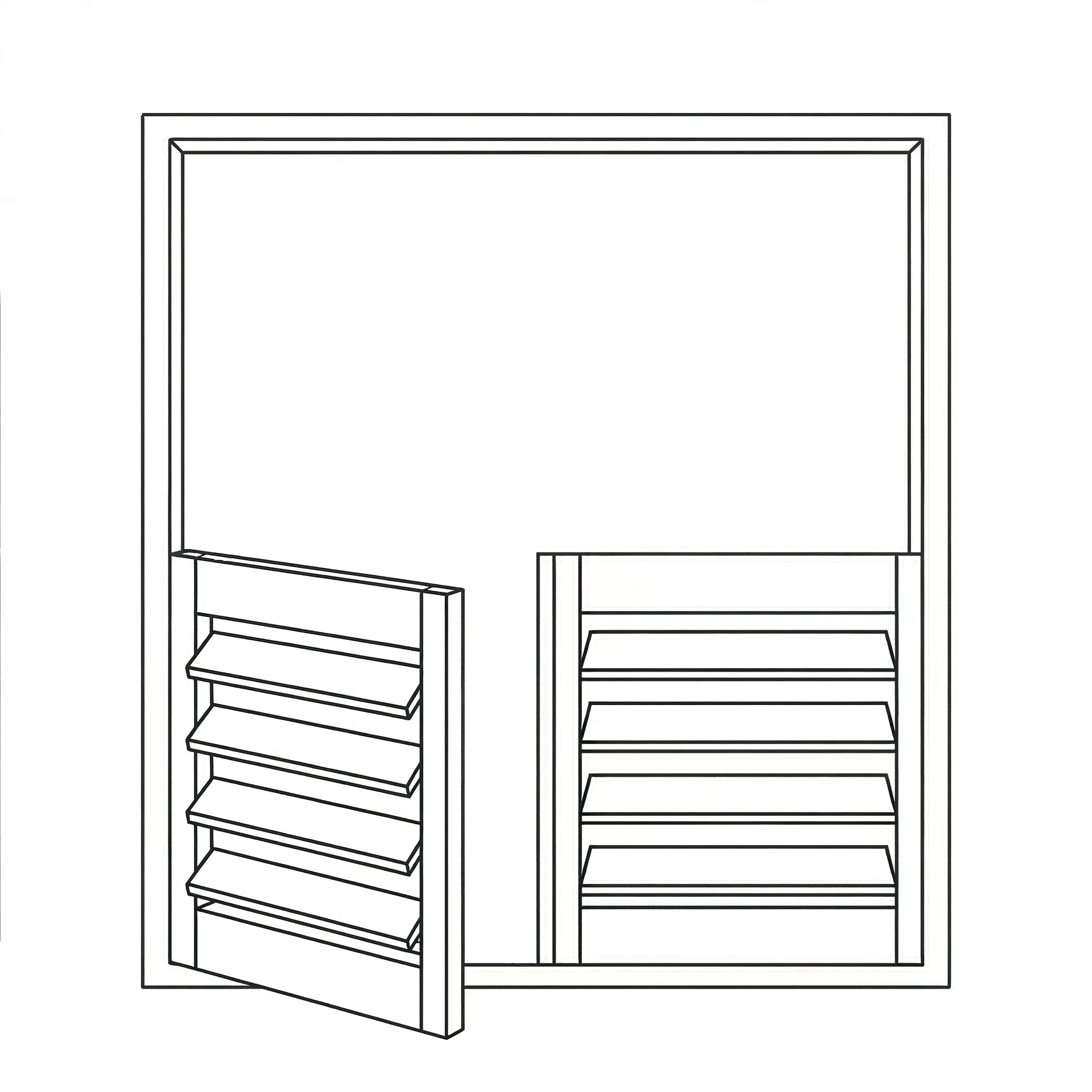 Cafe style shutters