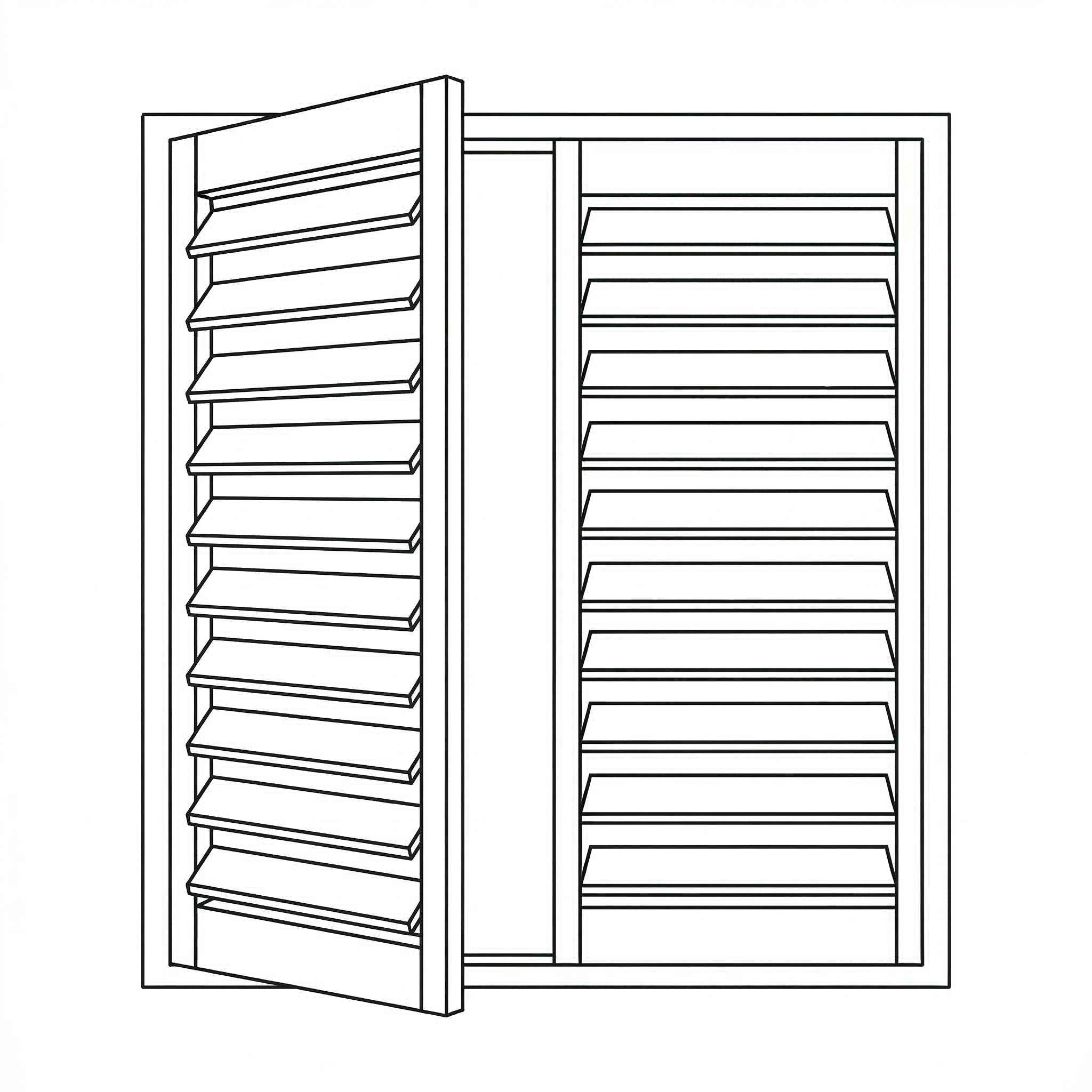 Full height shutters