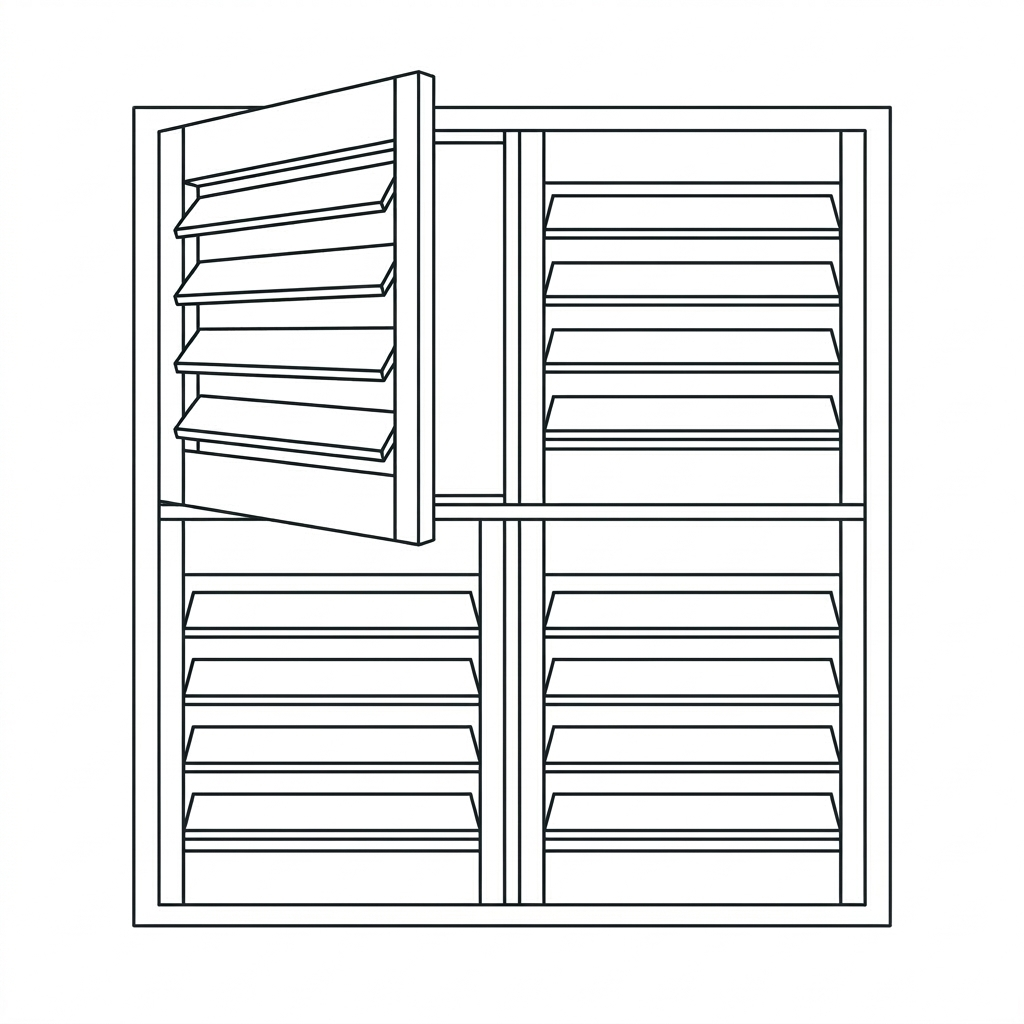 Tier on tier shutters
