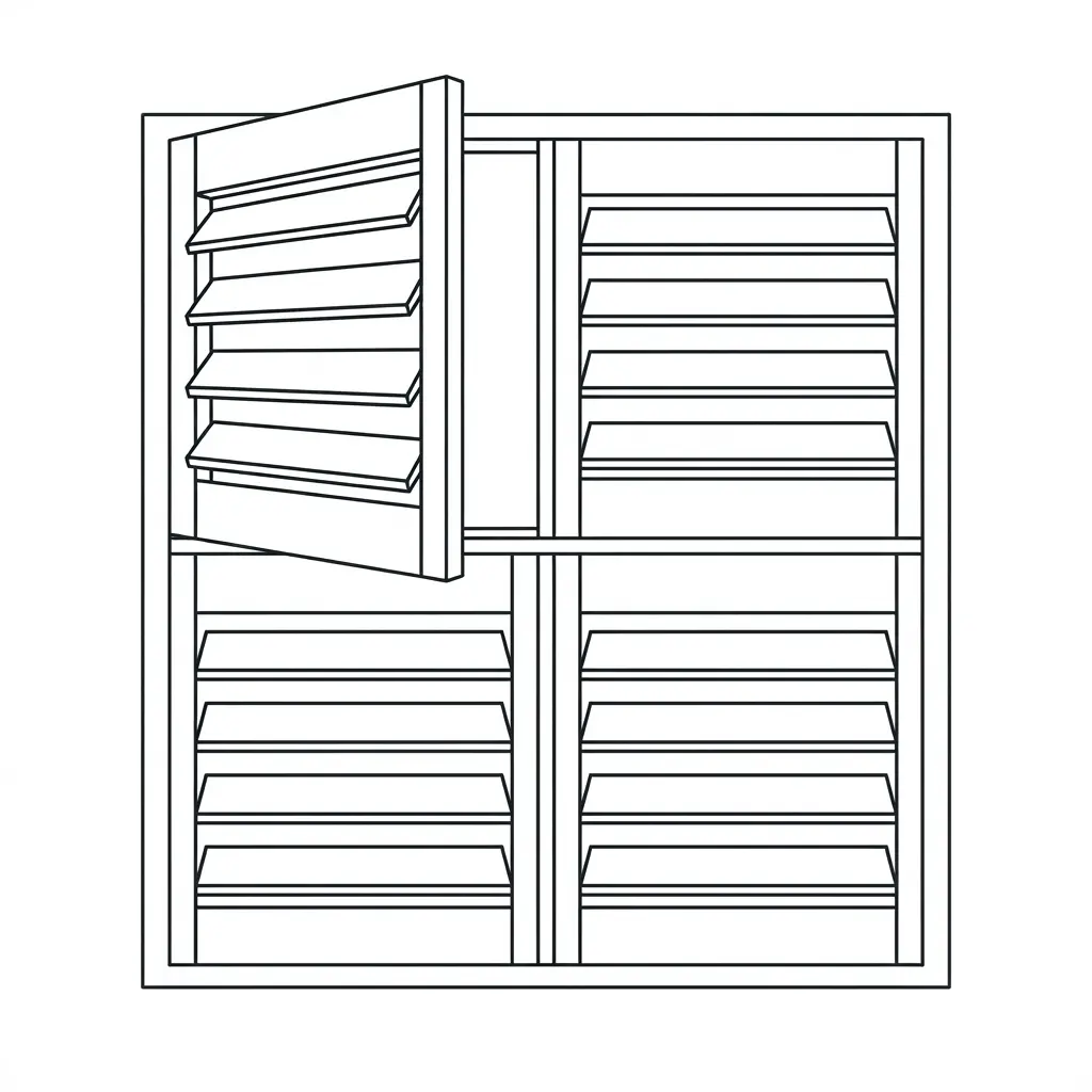 Tier on tier shutters