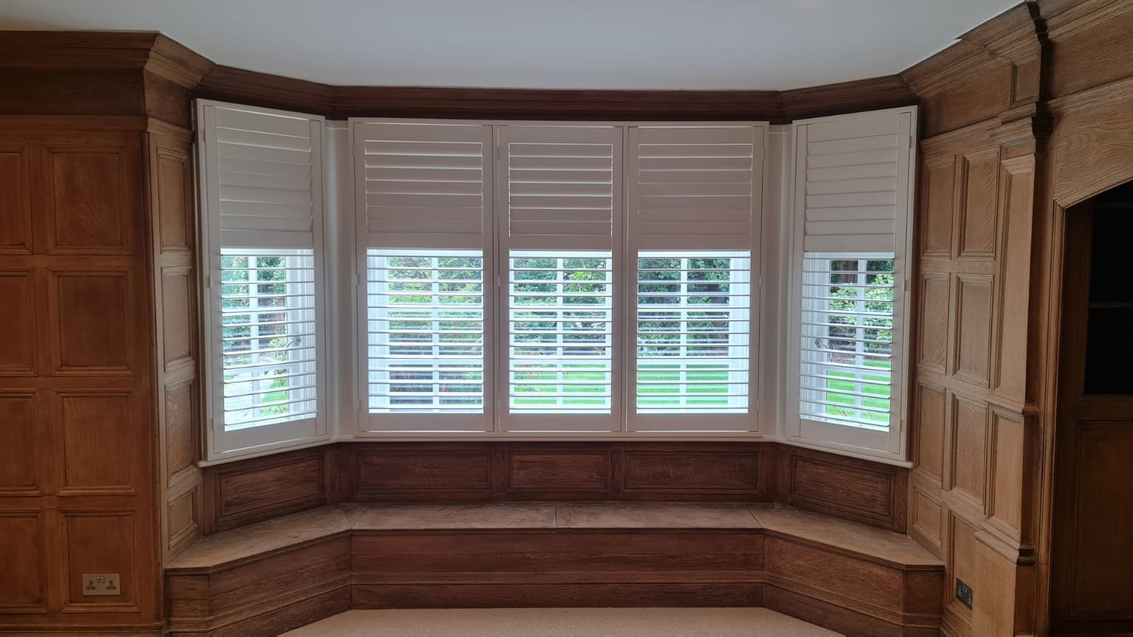 Hardwood Bay Window Shutter Design