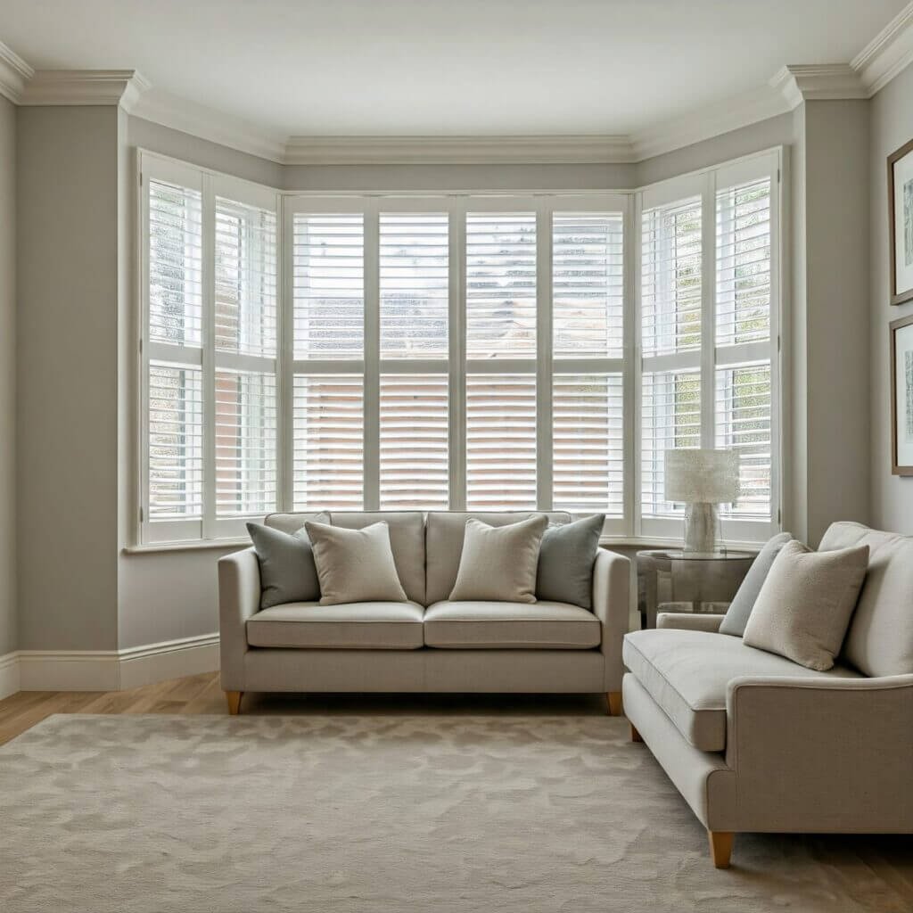 Bay window shutter installation Wimbledon