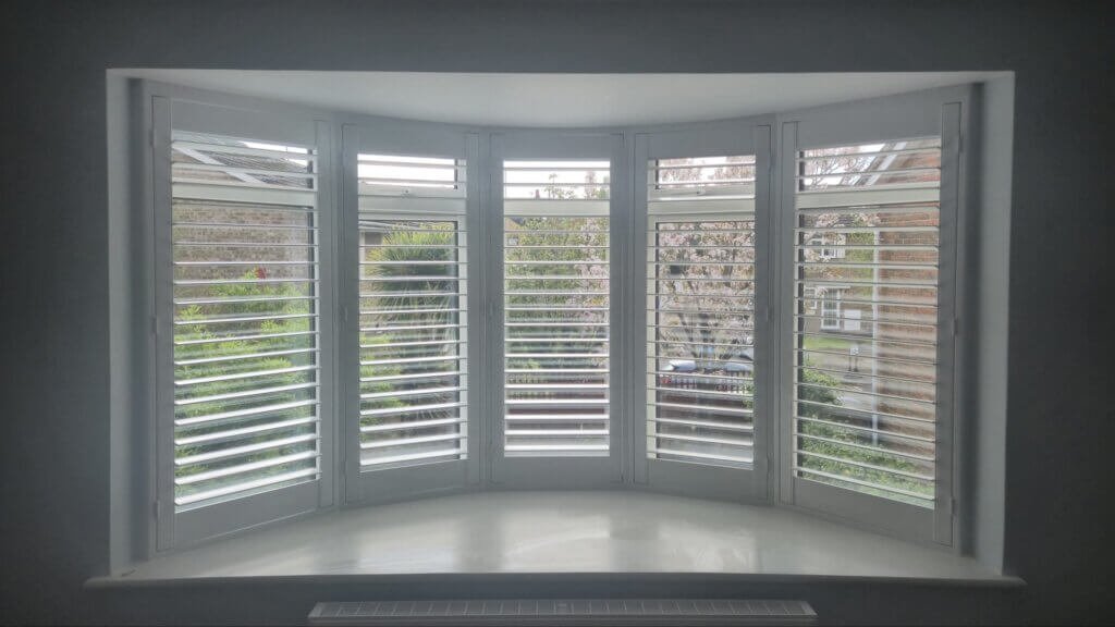 Bespoke White Bay Window Shutters Richmond South West London
