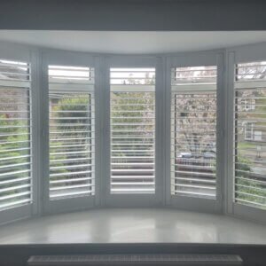 Bespoke White Bay Window Shutters Richmond South West London